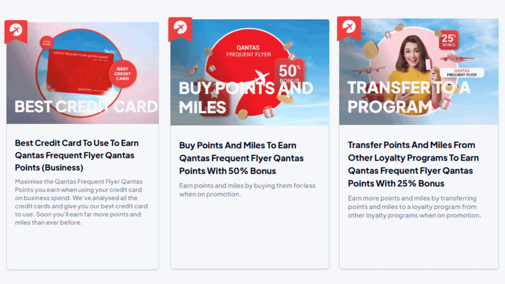 Qantas Frequent Flyer Program Pointrs
