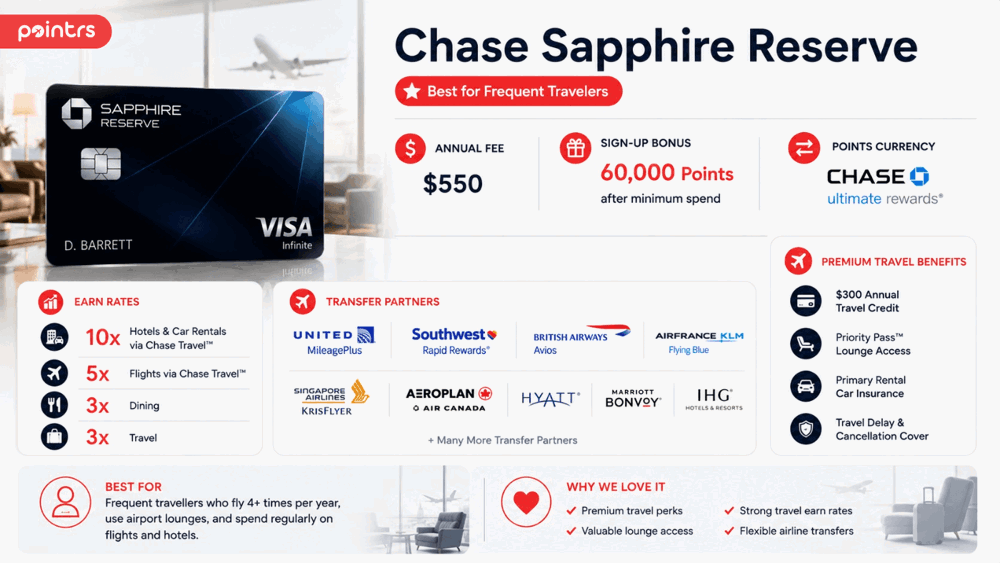 Chase Sapphire Reserve — Best for Frequent Travelers