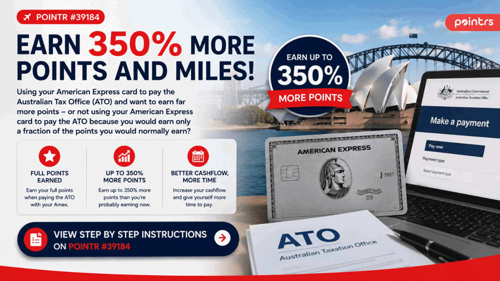 Earn 350 percent more points and miles when paying ATO - Pointrs