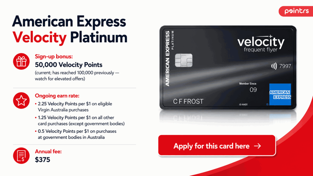 American Express Velocity Platinum Sign up Bonus Offers