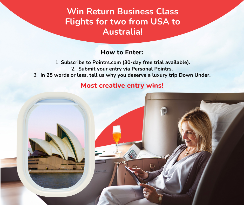 Win Return Business Class Flights for two from USA to Australia