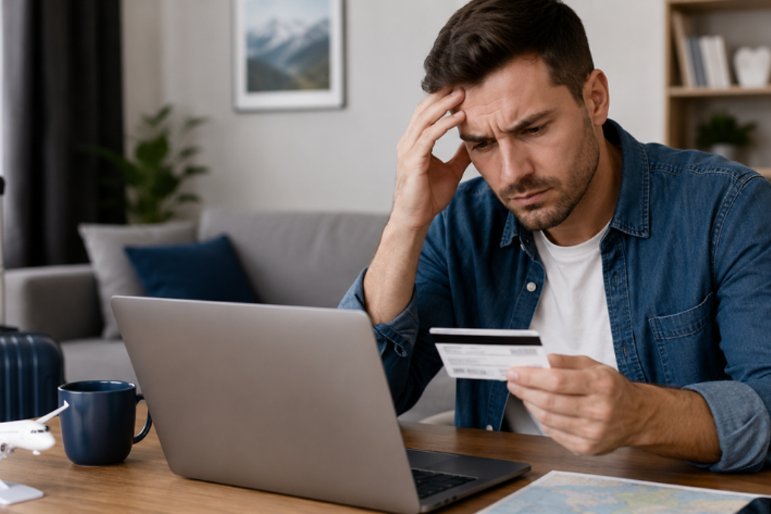 Stressed Traveller Confused About Frequent Flyer Programs