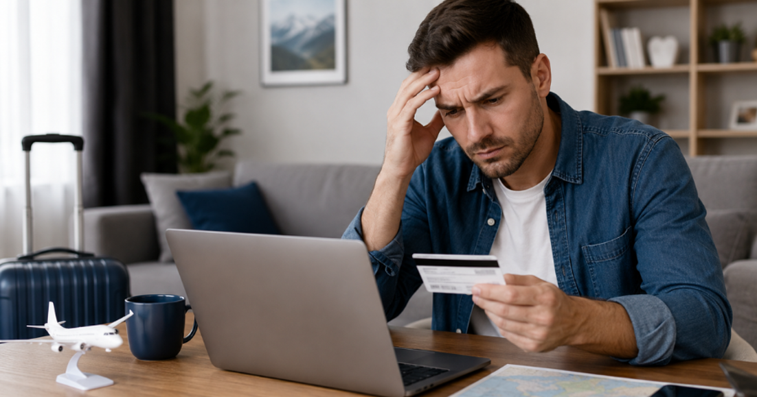 Stressed Traveller Confused About Frequent Flyer Programs