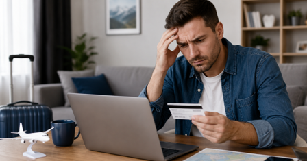 Stressed Traveller Confused About Frequent Flyer Programs
