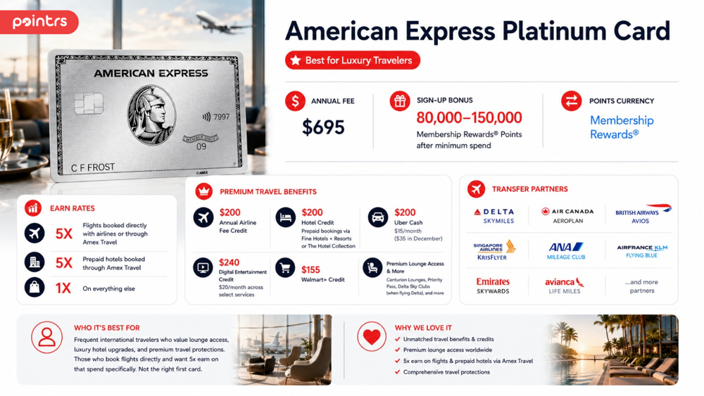 American Express Platinum Card — Best for Luxury Travelers